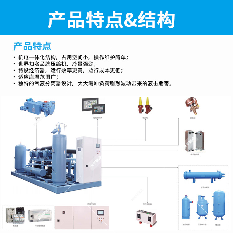 KHAKKA商用冷库箱式机组SP4L1200莱富康低温12HP机组